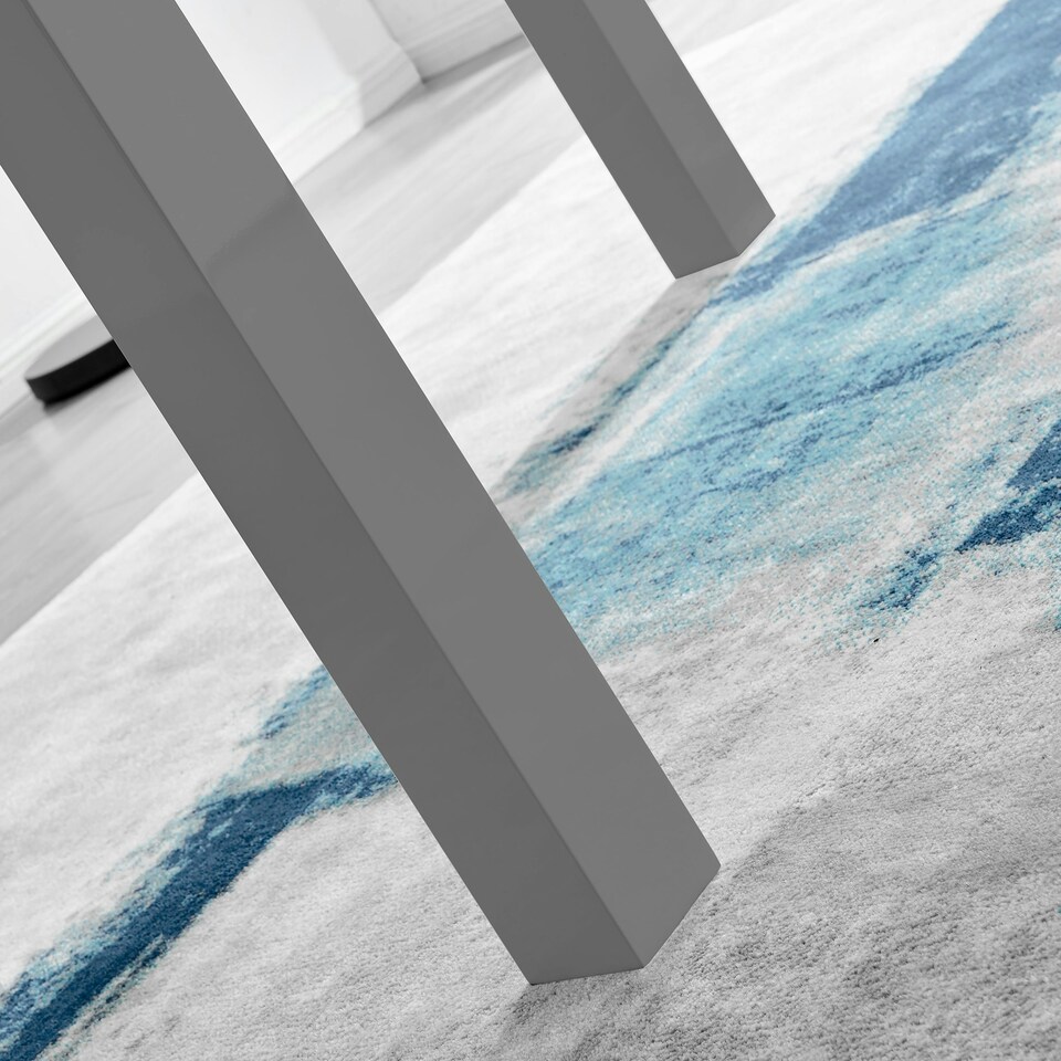 image 1 of Furniturebox Pivero 4 Grey Modern High Gloss Dining Table