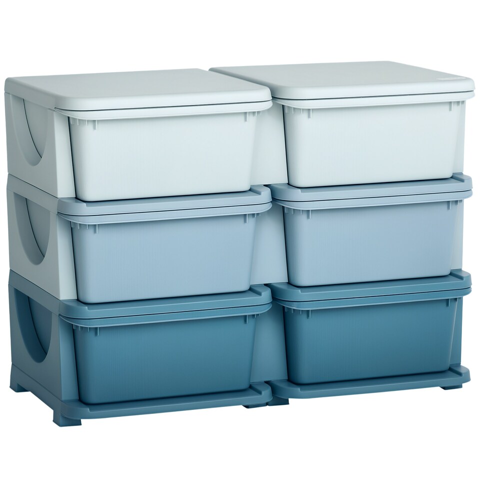 image 1 of HOMCOM Kids Storage Units with Drawers Chest Dresser Tower 