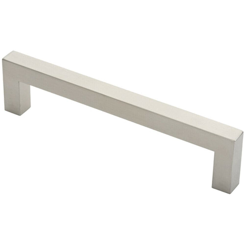 Loops Square Mitred Door Pull Handle 244 x 19mm 225mm Fixing Centres Satin Steel in Metallics