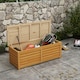 image 2 of Outsunny 292L Outdoor Storage Box for Patio, Pool, Light Brown 