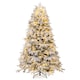 image 1 of COSTWAY 6FT Artificial Christmas Tree Pre-lit Hinged Xmas Tree with LED Lights Green