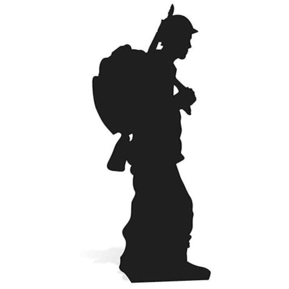 Silhouette Soldier Lifesize Cardboard Cutout - 175cm