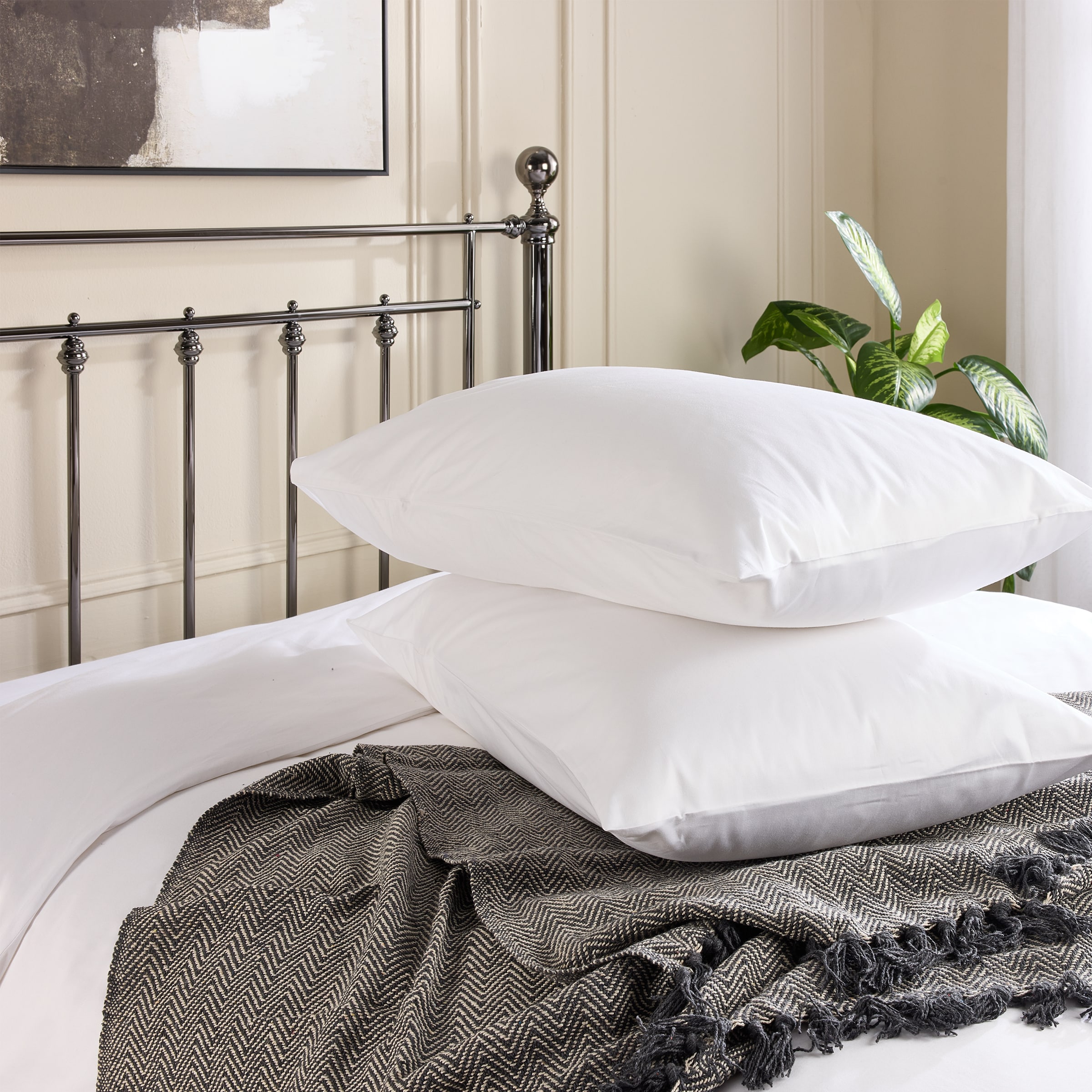 Hotel Pure Luxury 4 Star Classic Pillowcase - Pair White