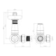 image 3 of Derry Traditional - Black Thermostatic Radiator Valve & Lockshield Corner 15mm