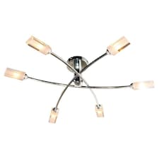 Icarus 6 Light Semi Flush Ceiling Light Polished Chrome
