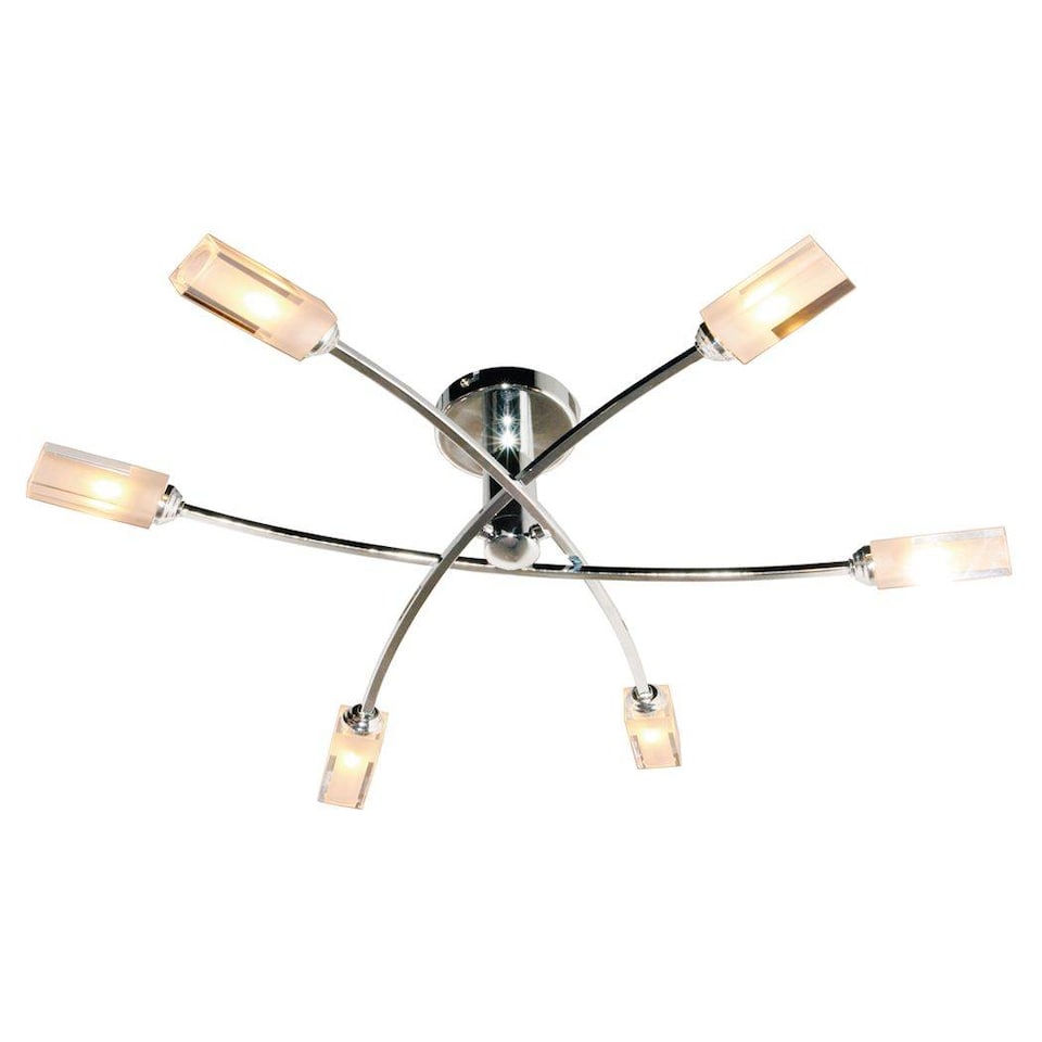 image 1 of Icarus 6 Light Semi Flush Ceiling Light Polished Chrome
