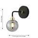 image 8 of First Choice Lighting Matt Black and Smoked Glass Wall Light Black | Grey