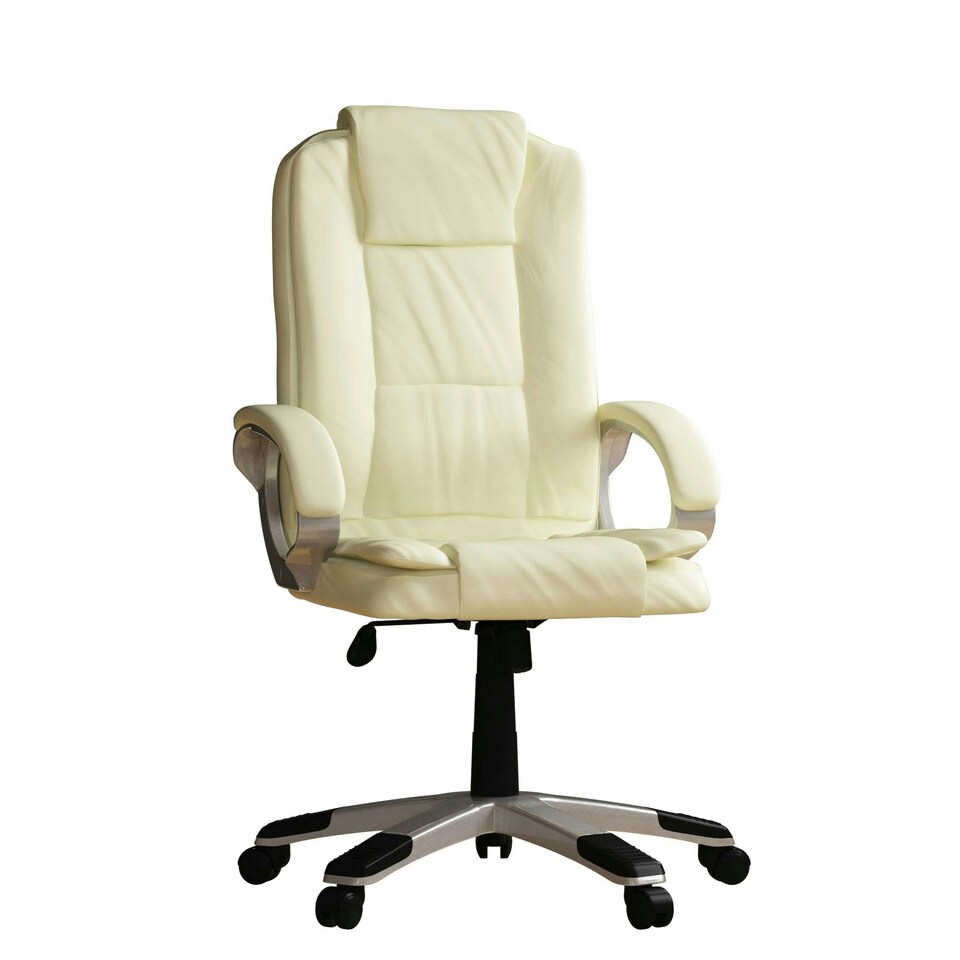 image 1 of Vida Designs Charleton Office Chair Computer Desk Table Chair, Cream