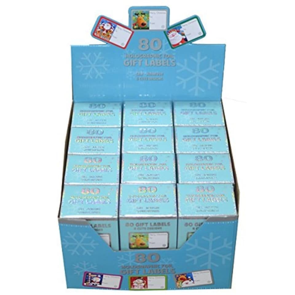 image 1 of Pack of 80 Holographic Adhesive Labels
