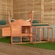 image 2 of 88cm x 1.79m Samuel Alexander Large Wooden Outdoor Hutch for Small Animals with Run