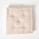 image 3 of Homescapes Cotton Gingham Check Beige Floor Cushion - 50 x 50 cm | Cream | Beige | 50 x 50 cm