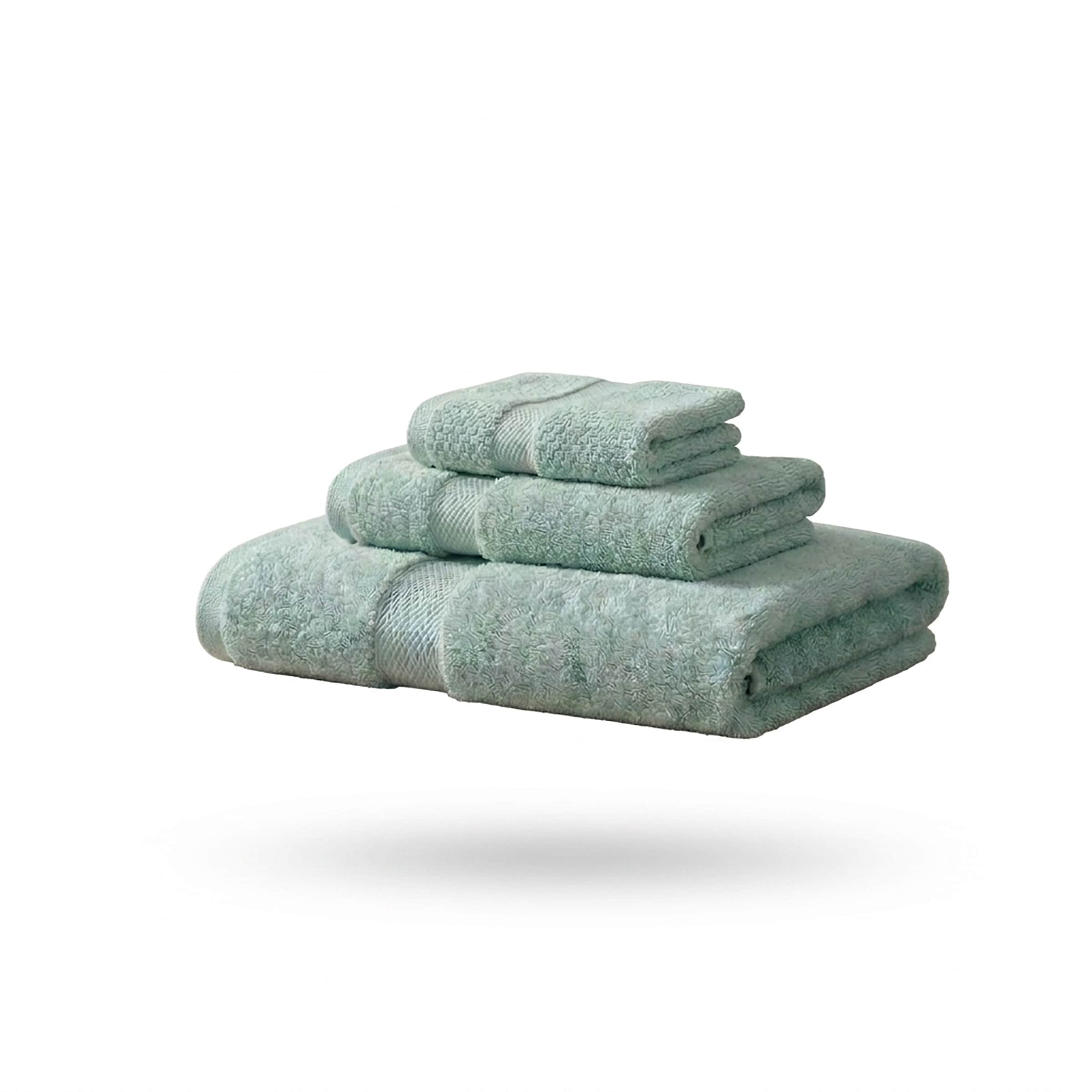 Vision V475 - 3 Piece 100% Cotton Towel Bundle in Pale Green