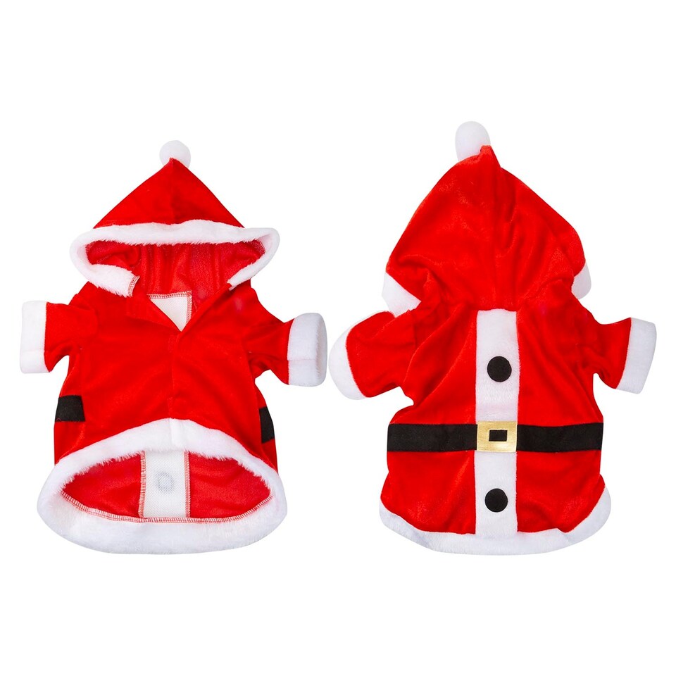 image 1 of PMS Christmas Small Dog Santa Suit Pet Clothes - Small, Red