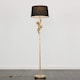 image 2 of ValueLights George Monkey Gold Floor Lamp Black Shade & Bulb | Black