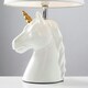 image 1 of ValueLights Unicorn Childrens Pair of White Table Lamp