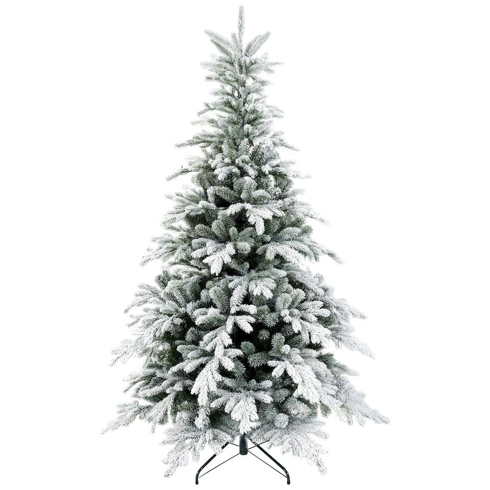 image 1 of HOMCOM 5 Ft Artificial Christmas Tree with Realistic Snow Branches, LED Lights