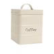 image 1 of Harbour Housewares Vintage Metal Kitchen Coffee Canister - Cream