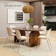 image 8 of Dining Chair Mave - large plastic seat, ergonomic, high backrest, 120 kg load capacity - Set of 6 Grey | Taupe/Chrome