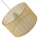 image 3 of Unique Natural Brown Linen String Lamp Shade with Inner Clear PVC Cream