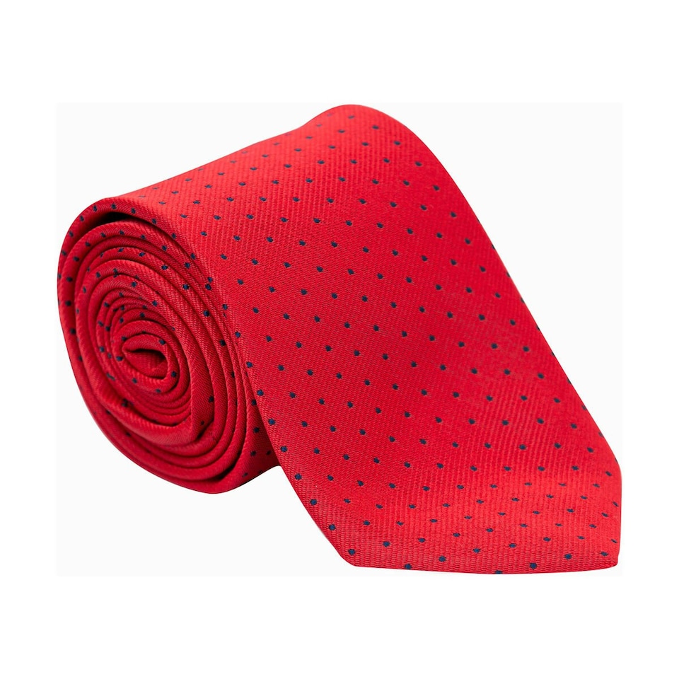 image 1 of Supreme Products Unisex Adult Spotted Show Tie - Red/Navy - One Size