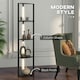 image 3 of HOMCOM Corner Floor Lamp with Dimmable Warm White LED Light, Black