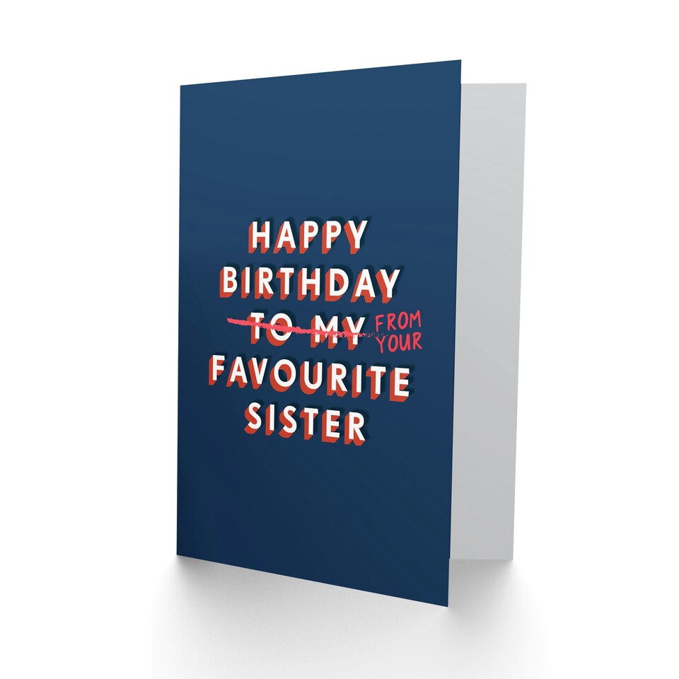image 1 of From Your Favourite Sister Cheeky For Him Brother Funny Birthday Card