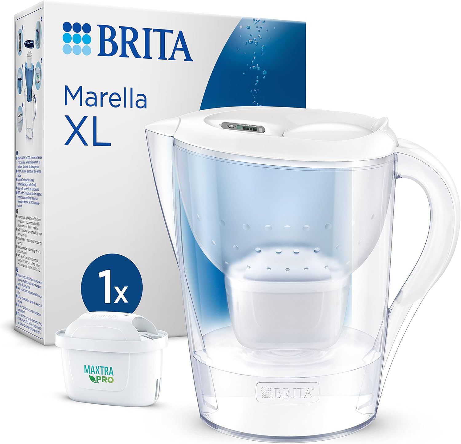BRITA Marella XL Water Filter Jug White (3.5L) incl. 1x MAXTRA PRO Pure Performance Cartridge