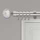 image 1 of Extendable Curtain Pole Crystal Metal Curtain Pole Set - Satin Nickel - 40cm to 325 cm (15" to 128")