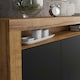 image 5 of Sideboard TV Unit TV Stand Oak Black Storage Cabinet Media Console Cupboard 155cm