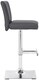 image 2 of Snella Breakfast Bar Stool, Chrome Footrest, Height Adjustable Swivel Gas Lift, Home Bar & Kitchen Barstool, Charcoal Grey