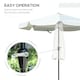 image 4 of Outsunny 2.7m Patio Parasol Garden Umbrellas Outdoor Sun Shade Table Umbrella with Tilt, Crank, 8 Ribs, Ruffles, White