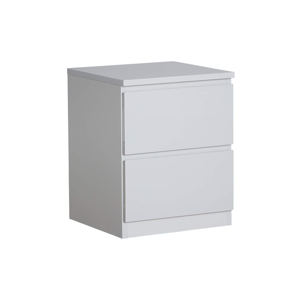image 1 of Grey 2 Drawer Bedside Cabinet Nightstand Modern Storage Unit Furniture Bedroom