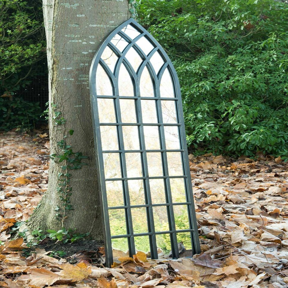 image 1 of Somerley Rustic Arch Large Garden Mirror 140 x 40.5 CM N/A