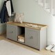 image 5 of GFW Lancaster 2 Door Shoe Bench - Grey