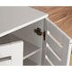 image 3 of Oslo 2 Door Wooden Shoe Storage Cabinet Rack Stand Cupboard Slatted Doors | White