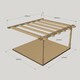 image 3 of Wall Mounted Double Premium Pergola and Decking Kit - Wood - L480 x W480 x H270 cm - Rustic Brown