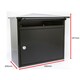 image 9 of Burg-Wachter Mersey Large Wall Mounted Galvanised Steel Post Box - 36x35x20cm Silver