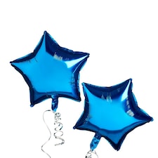 Blue Star 24" Foil Star Balloons - Pack of 2 | Multi