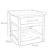 image 2 of Lowry 1 Drawer Side Table Driftwood Lacquered Solid Reclaimed Pine Brown