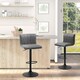 image 4 of HOMCOM Set of 2 Adjustable Height Bar Chairs with Footrest, Grey