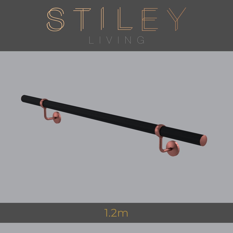 Stiley Stiley Living Wall Mounted Handrail Kit, Banister System with Brackets ...