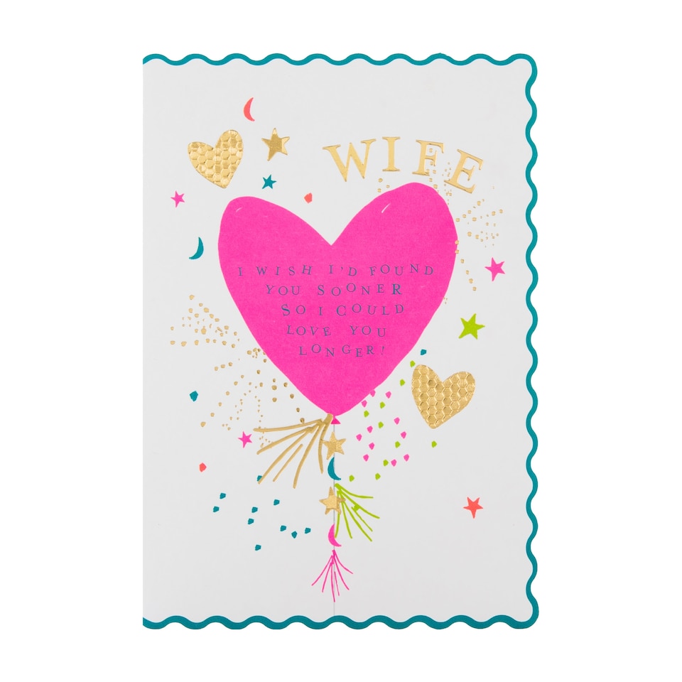 image 1 of Hallmark Birthday Card For Wife - Hearts Design