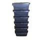 image 2 of 6 x 24L Heavy Duty Storage Boxes, Sturdy, Lockable, Stackable and Nestable Design Storage Chests with Clips in Black