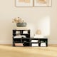 image 6 of HOMCOM Desktop Printer Stand with 3 Open Compartments, Desk Organiser, Black
