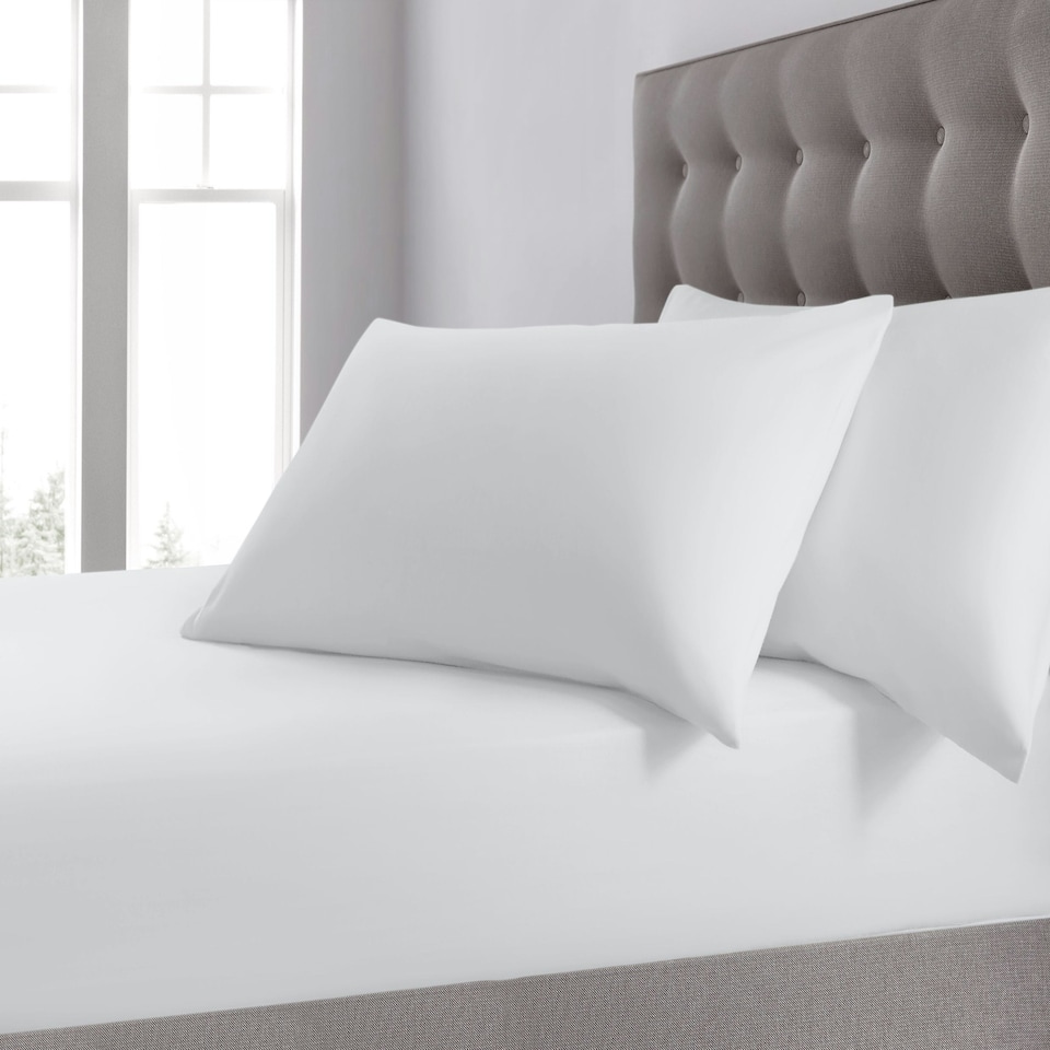 image 1 of Velosso Plain Dyed Cotton Blend Fitted Sheet | Purple | Lilac | Super King