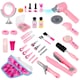 image 1 of 35-Piece Pretend Makeup & Hairdressing Set for Girls - Beauty Salon Role Play Kit with Toy Hairdryer, Mirror & Makeup - Portable Bag Included