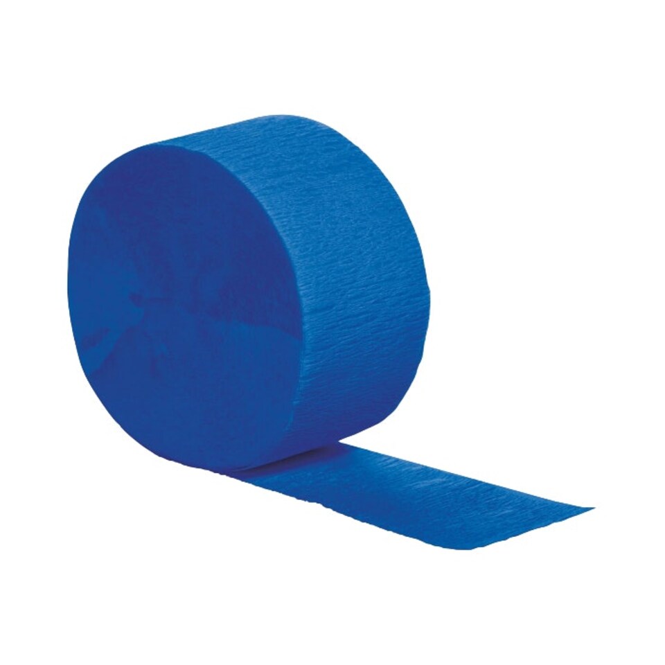 image 1 of Creative Crepe Plain Streamer - Blue - 81in