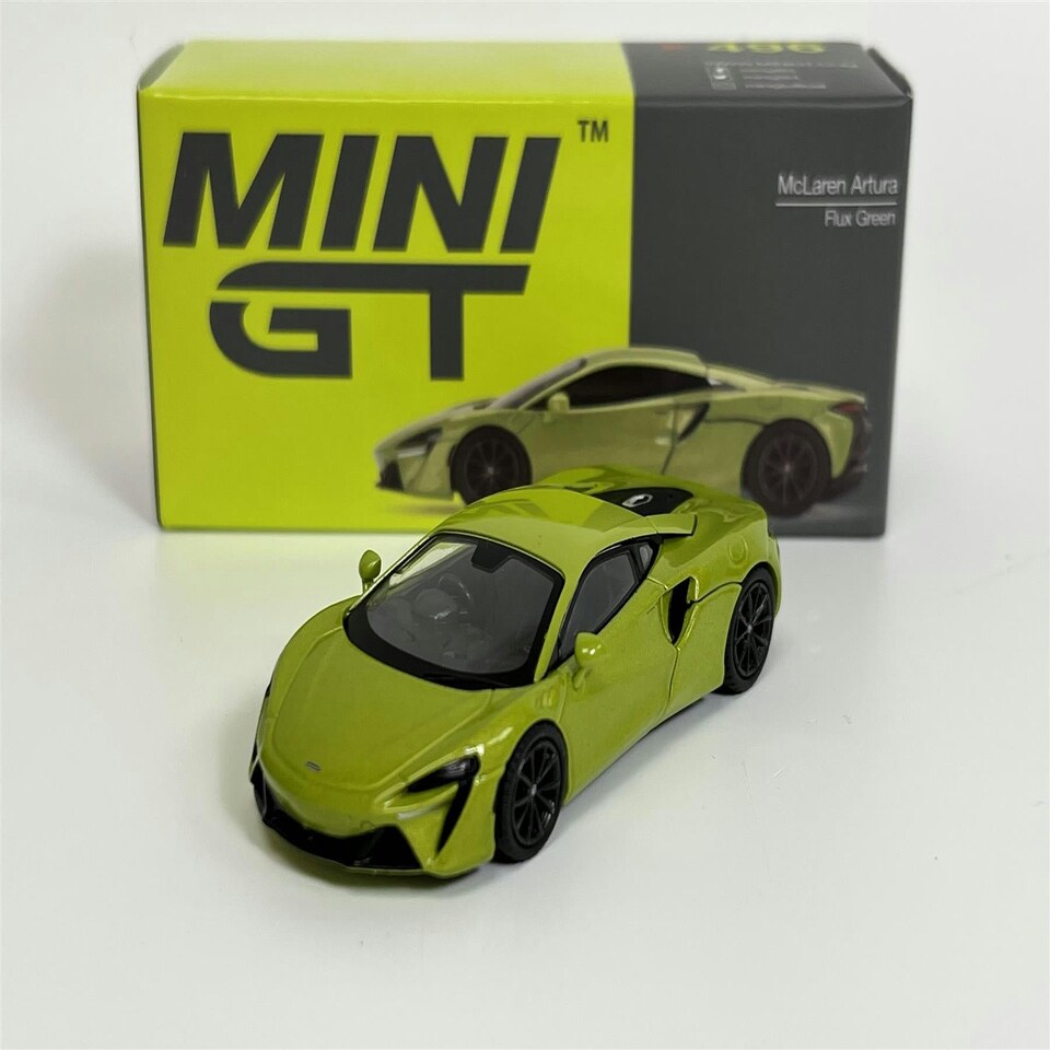 image 1 of McLaren Artura Flux Green RHD 1:64 Scale Mini GT MGT00496R
