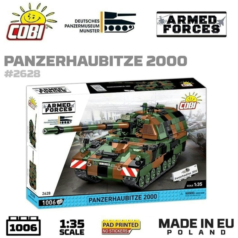 image 1 of Panzerhaubitze 2000 brick tank model - COBI 2628 - 1006 bricks