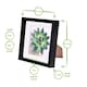 image 4 of Nicola Spring 8 x 8" Photo Frame - Light Wood/White Mount - 3D Photo Frame Picture Frame Box Portrait Display Case (22.5 x 22.5cm)